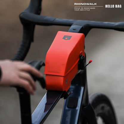 Rhinowalk Bicycle Waterproof Bag Cycling Top Front Tube Frame Bag Magnetic Closure and Knob Locking System for MTB Road Bike