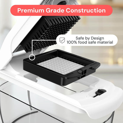 the Original Pro Chopper - Vegetable Chopper and Spiralizer, Food Chopper with Container, Fruit Slicer, Kitchen Gadgets & Accessories, Home Essentials (4 in 1, White)