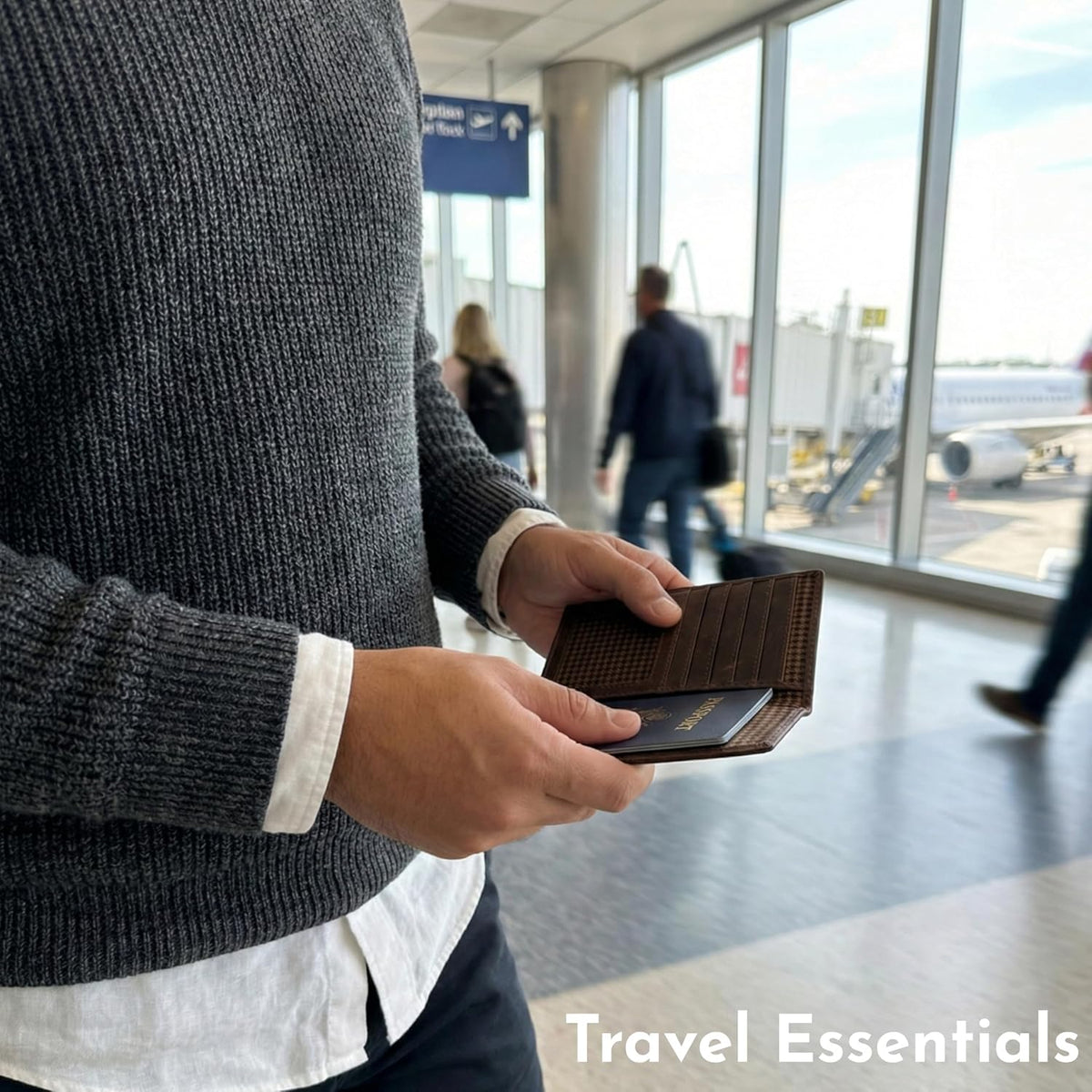  Viral Vault Leather Passport Holder — Genuine Leather, RFID Blocking & Air Tag Holder