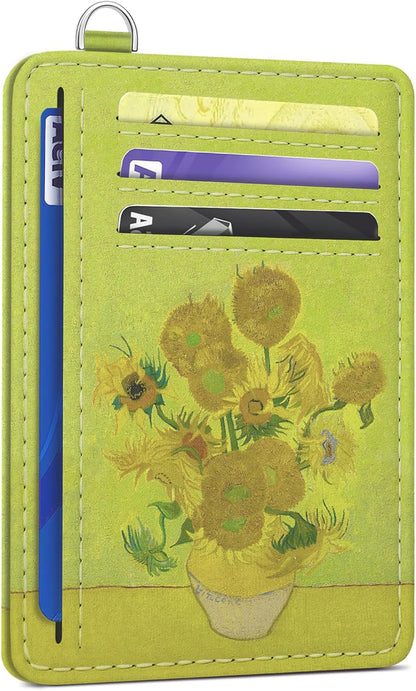 Viral Vault Goth Bookshelf Card Holder — Slim RFID Wallet with ID Window & D-Ring