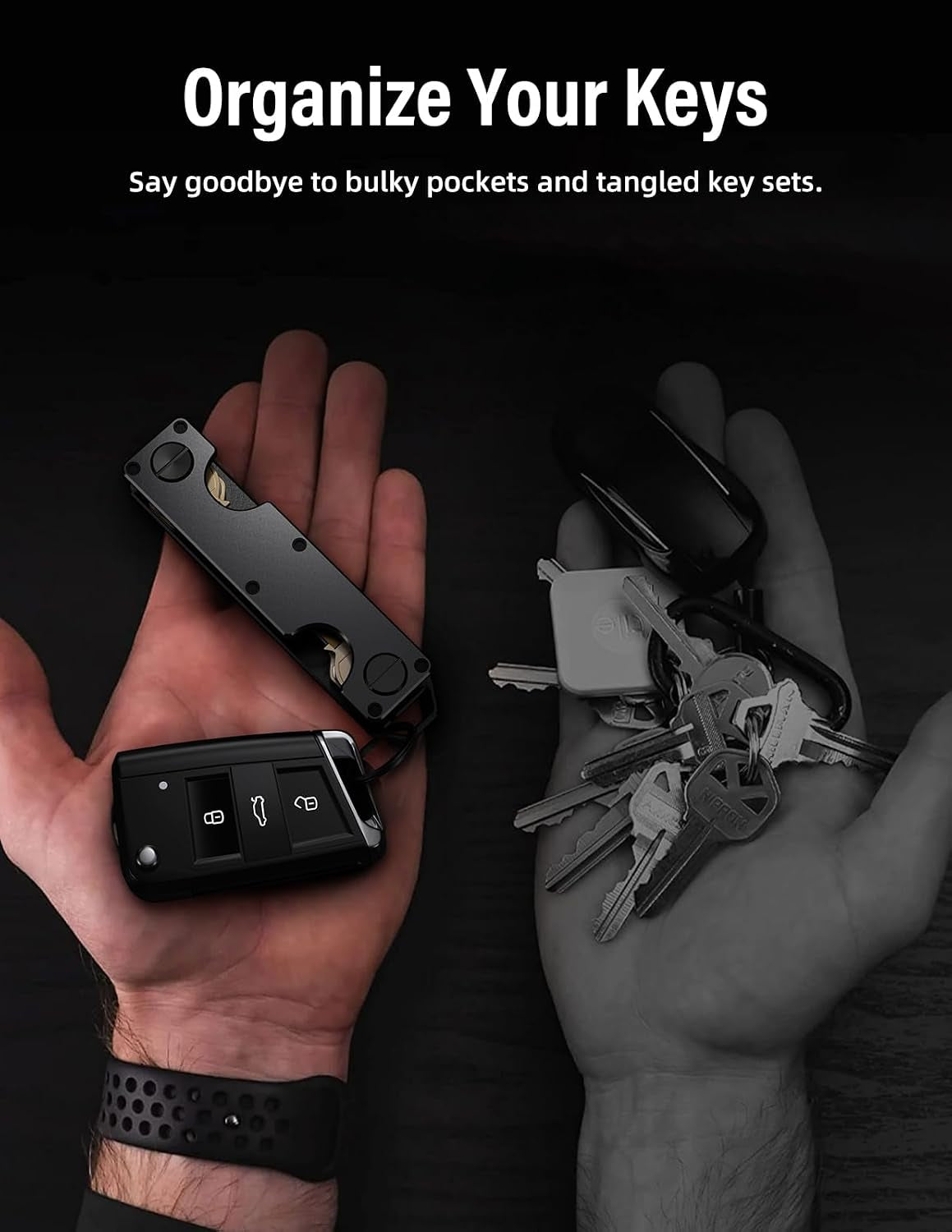Viral Vault Compact Metal Key Organizer — Holds 8–10 Keys
