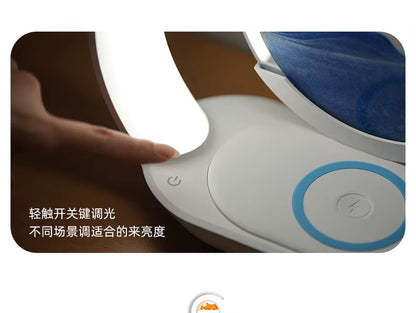 15W Wireless Charger with Quicksand Painting Night Lamp Table Top Decoration Fast Charging Station for Iphone 16 Pro Max Charger