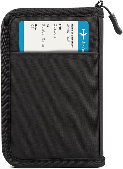 Viral Vault Leather Passport Holder — Genuine Leather, RFID Blocking & Air Tag Holder