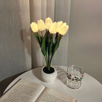 Vault Bloom™ LED Tulip Lamp Night Simulation Flower Atmosphere Desk Light Room Table Decoration Lamp Gift for Girl Friend