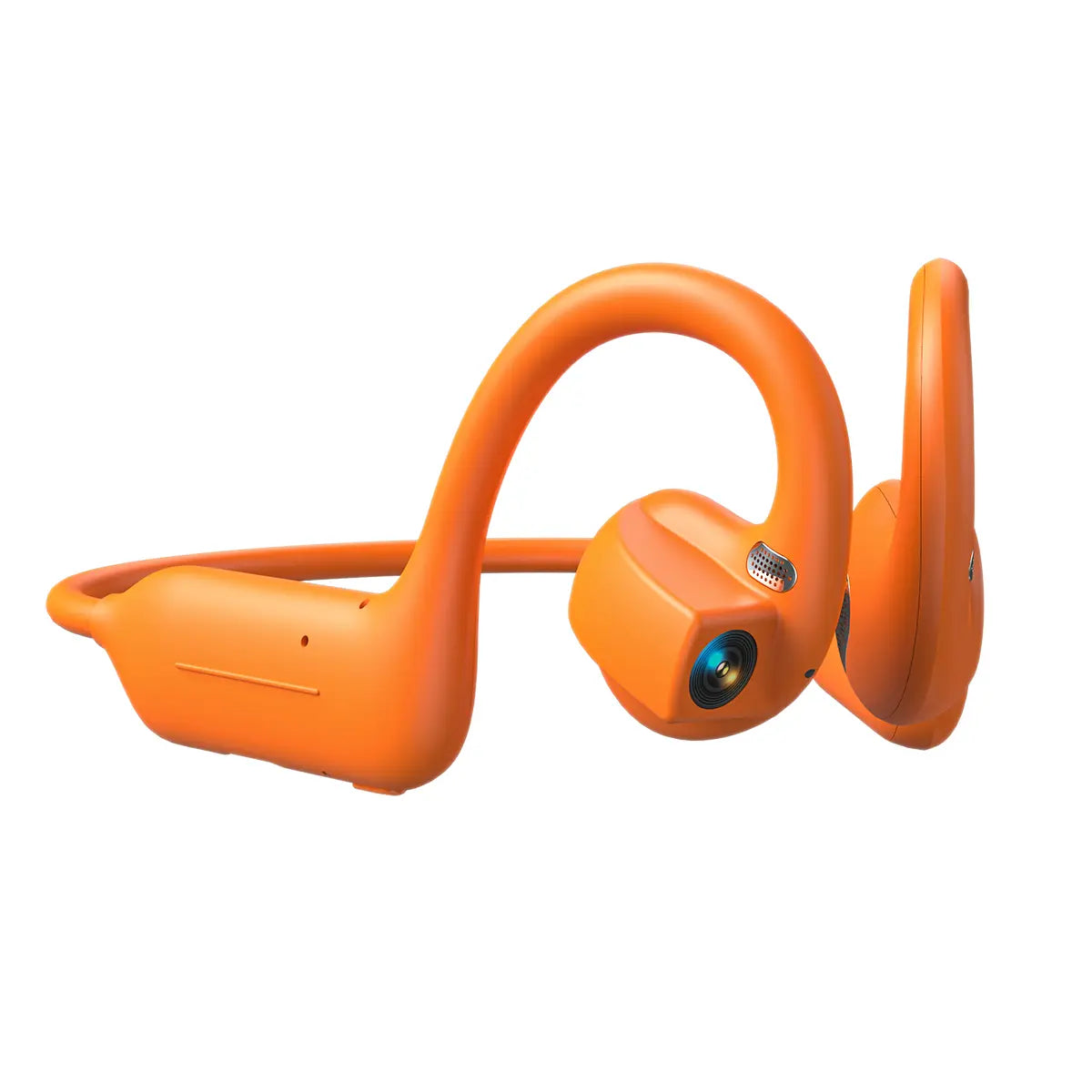 E12 Bone Conduction Bluetooth Headphones with 8MP EIS Stabilized Camera, 160+ Languages Instant Translation, Touch & Button Control, IP54 Waterproof Wearable Headset for Outdoor Cycling Vlog Recording Sports & Daily Communication