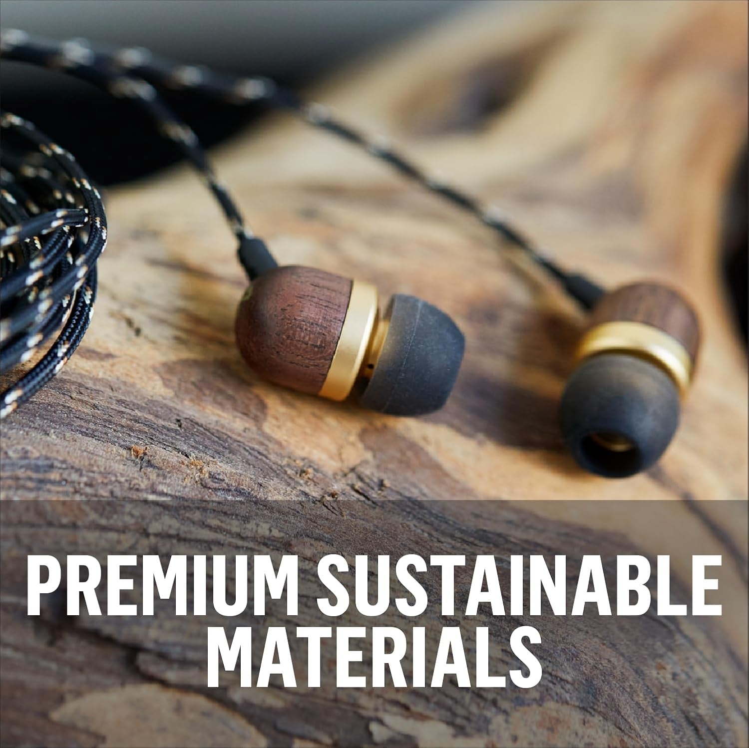 House of Marley Smile Jamaica: Wired Earphones with Microphone, Noise Isolating Design, and Sustainable Materials, Brass