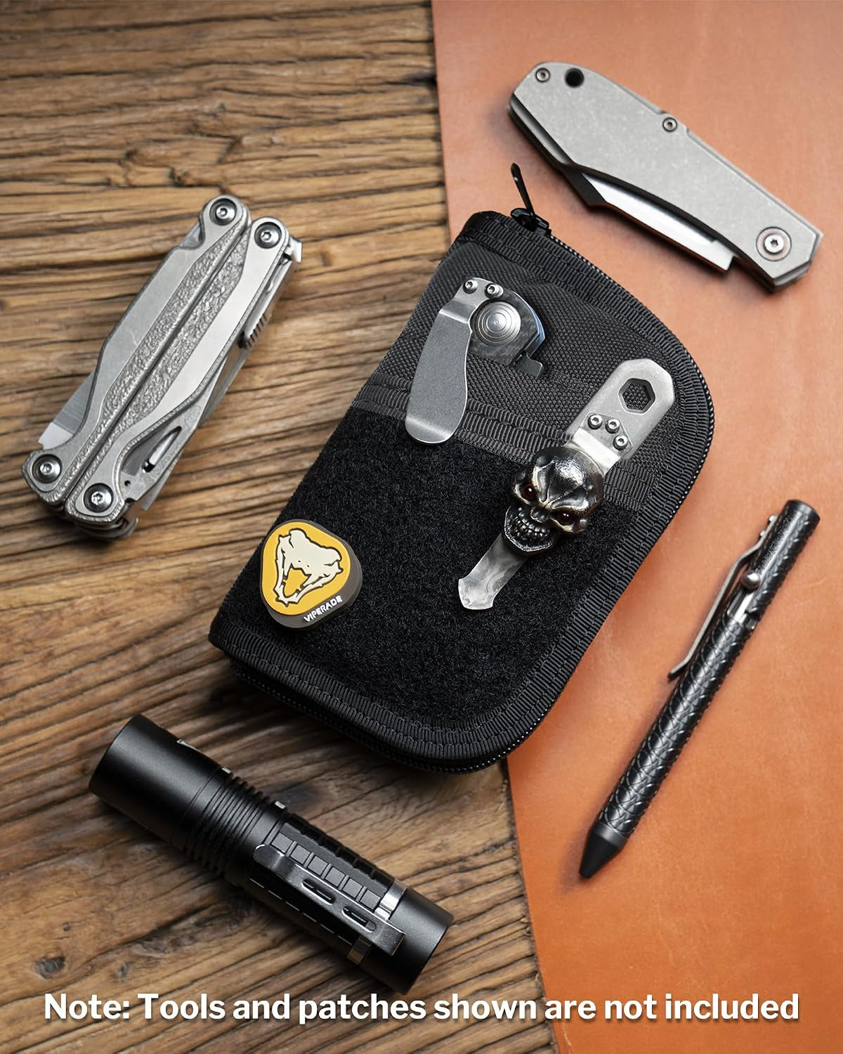 Viral Vault VE10 Compact EDC Organizer Pouch — 500D Fabric, YKK Zipper & Multi-Pocket Storage