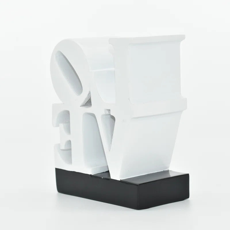 Adam & Friends Home Decor Love Sign Black Base Sculpture | 1-Piece