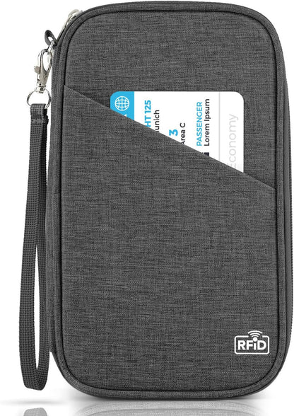Viral Vault Leather Passport Holder — Genuine Leather, RFID Blocking & Air Tag Holder
