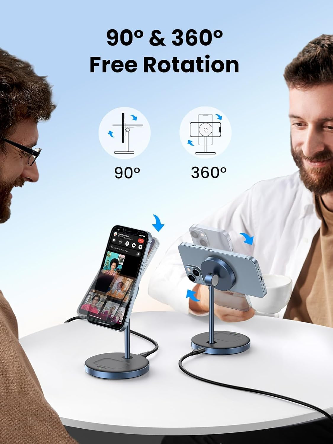 UGREEN Mag Flow 2-in-1 Magnetic Wireless Charging Station for iPhone & Air Pods