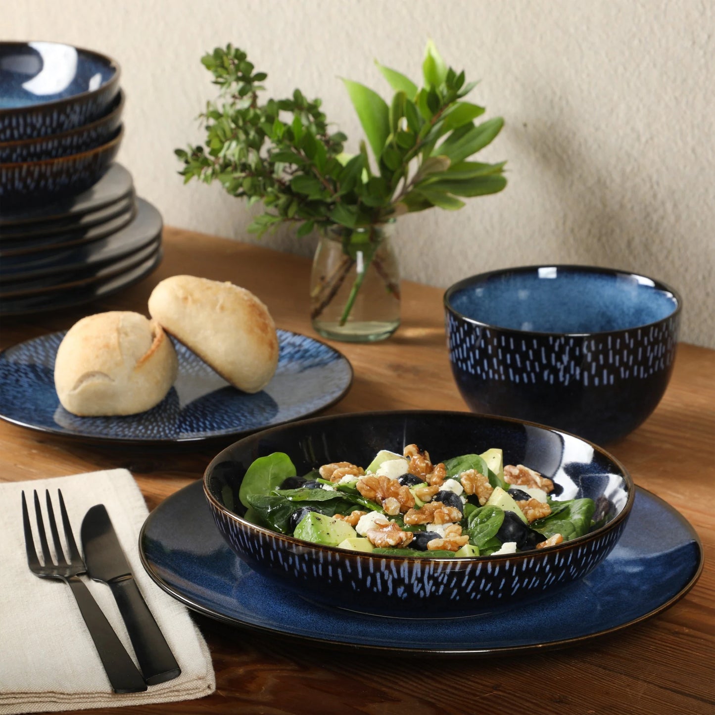 Matisse 16-Piece Dinnerware Set - Cobalt