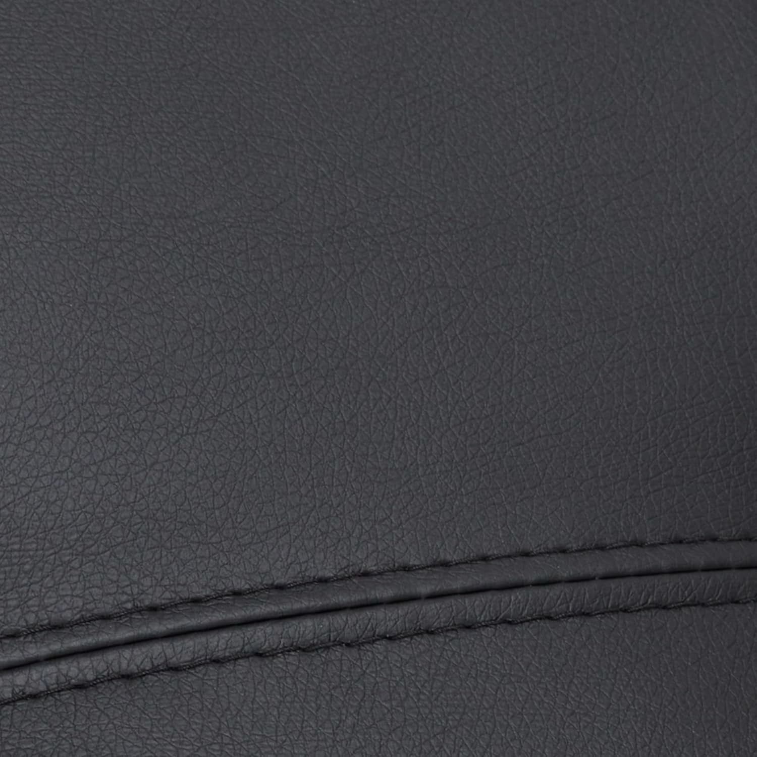 Mcombo Manual Swivel Recliner with Ottoman, Chair Ottoman Set for RV Small Spaces, Living Room, Bedroom, Office 9019 4919 (Faux Leather, Black)