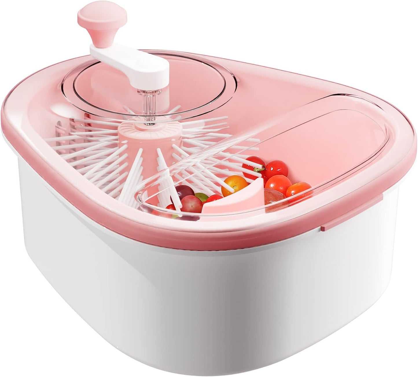 JOYMOOP JOYLOOP Fruit Cleaner Spinner, Large Produce Rinse Bowl with Drain Basket, Vegetable Scrubber for Berries, Grapes, Salad and Vegetables