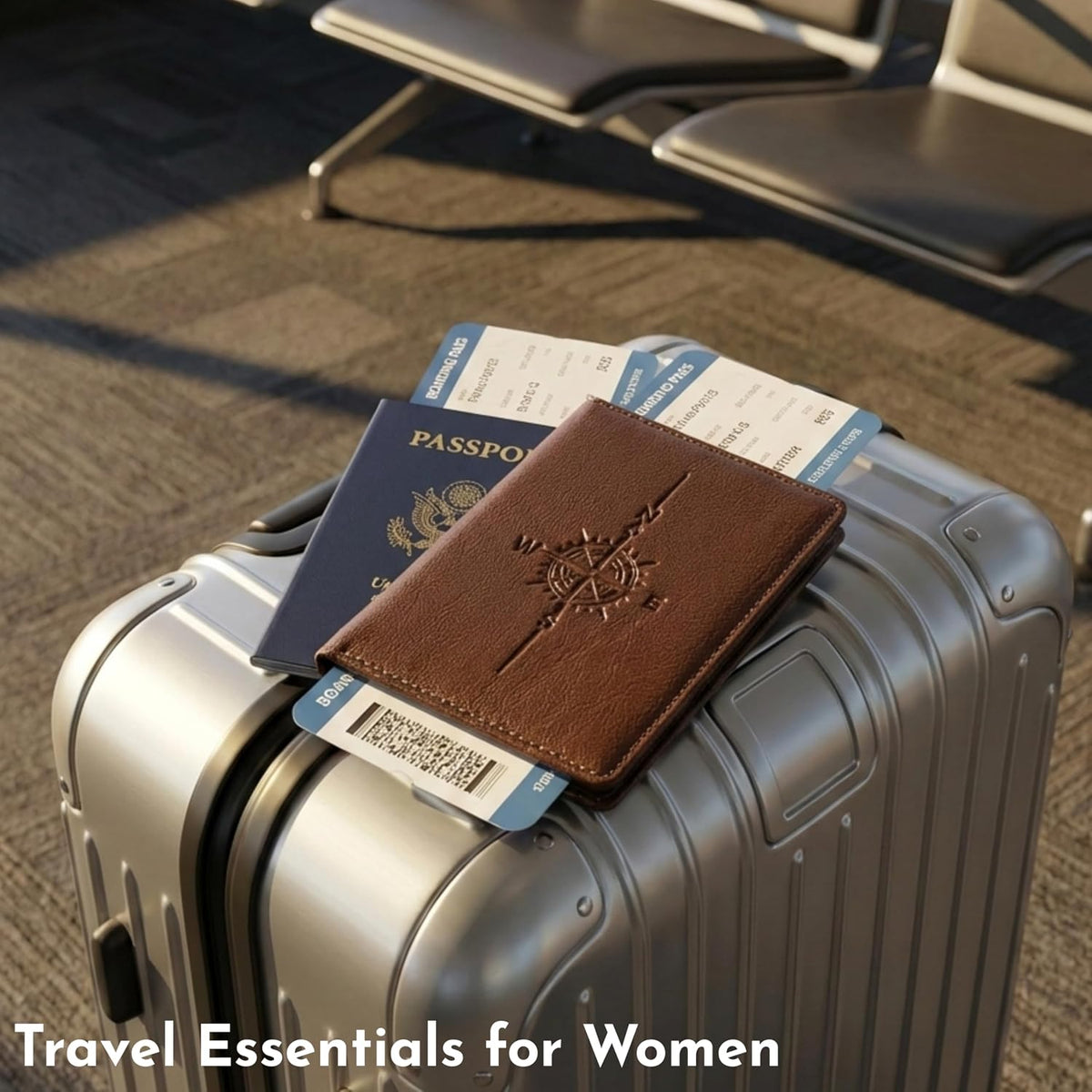  Viral Vault Leather Passport Holder — Genuine Leather, RFID Blocking & Air Tag Holder