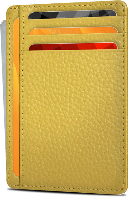 Viral Vault Slim Leather Wallet — Minimalist RFID-Blocking Front Pocket Card Holder