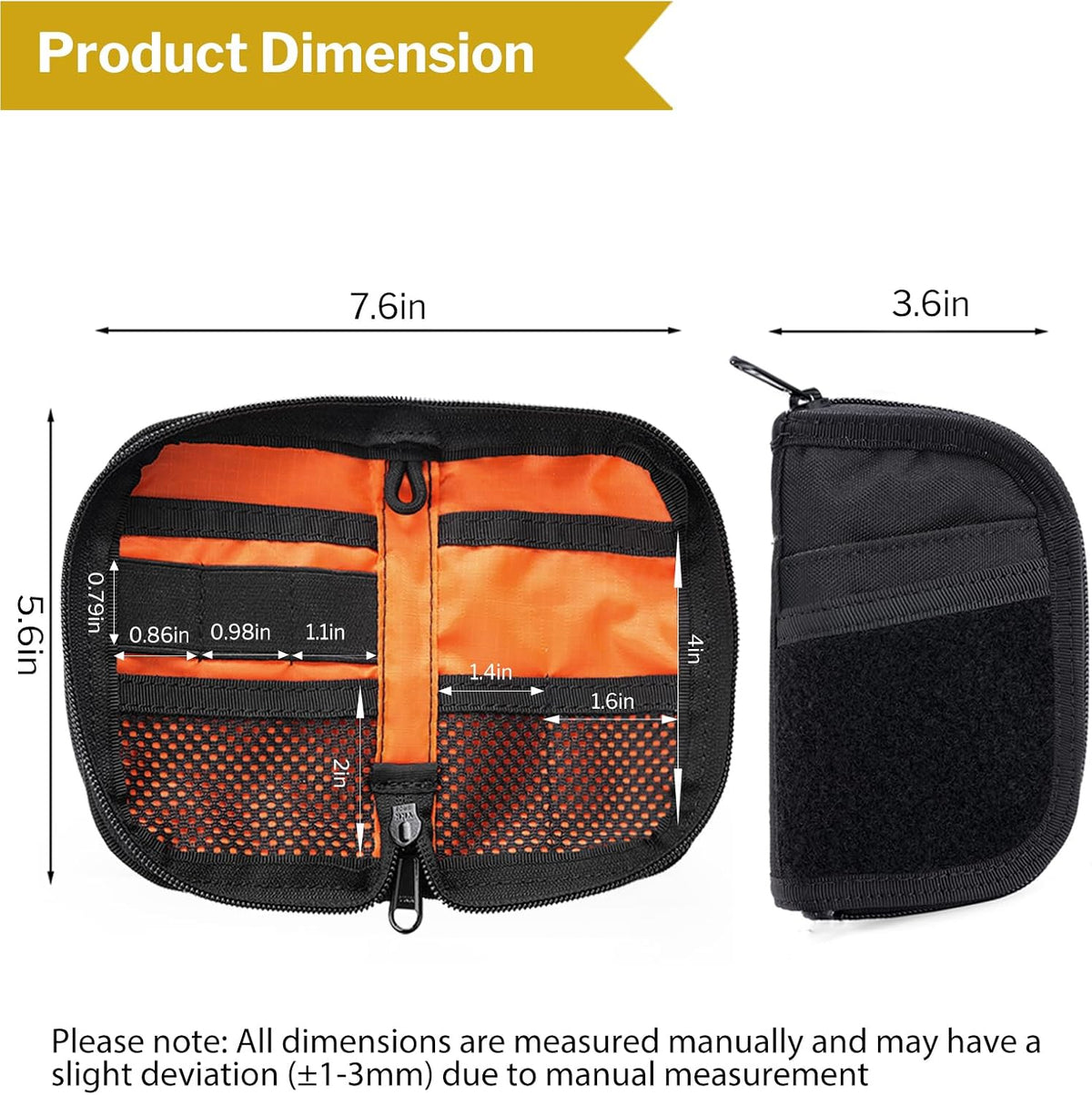 Viral Vault VE10 Compact EDC Organizer Pouch — 500D Fabric, YKK Zipper & Multi-Pocket Storage