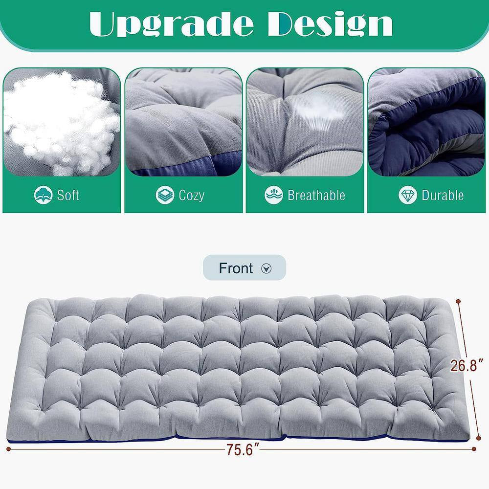 Folding Camping Cot for Adults and Kids,Folding Guest Bed Cot,Sleeping Cot Folding Bed W/ 2 Sided Mattress and Carry Bag