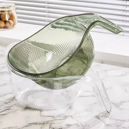 Rice Washing Bowl Plastic Colander Sieve Vegetable Drainer Basket Kitchen Tools Food Beans Sieve Fruit Drainer