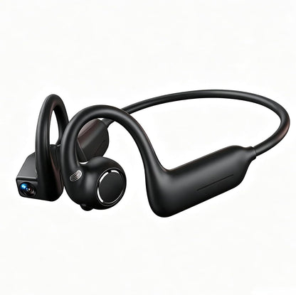 E12 Bone Conduction Headphones with Camera, Open-Ear, Comfort Fit, Hi-Fi | Hands-Free POV Camera, AI Translation & Smart Conversation, Wireless Bluetooth Sport Earphones with App for Running & Travel