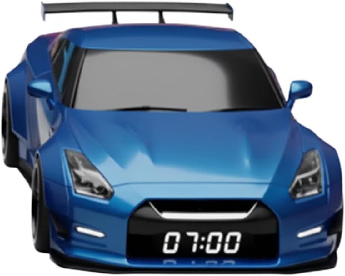 Hyper-Car Alarm Clock, Car Alarm Clock, with Crystal Clear LED Display Screen, Modern Sports Car Nightstand Clocks, Interior Decor (B)(B)