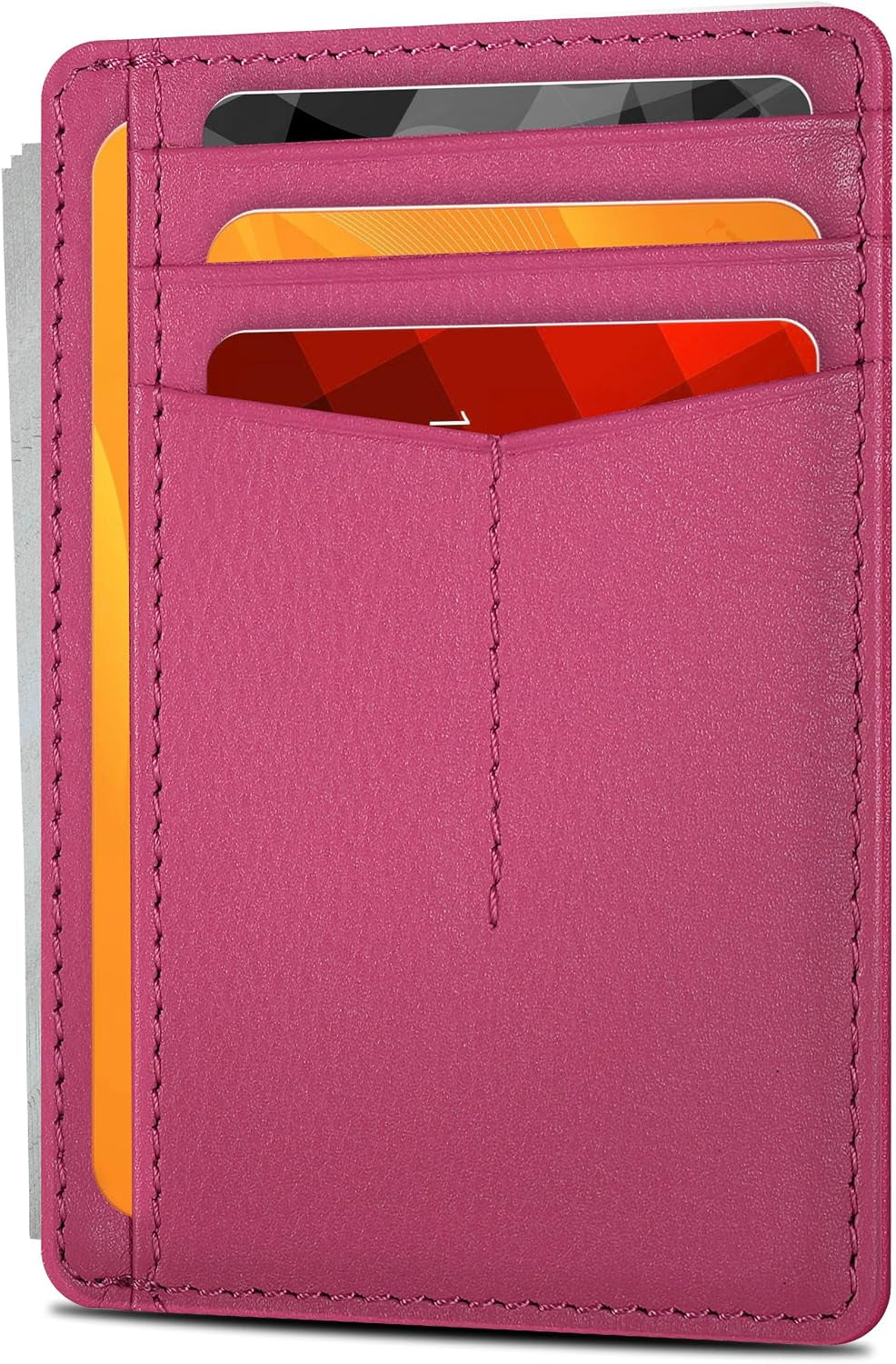 Viral Vault Slim Leather Wallet — Minimalist RFID-Blocking Front Pocket Card Holder