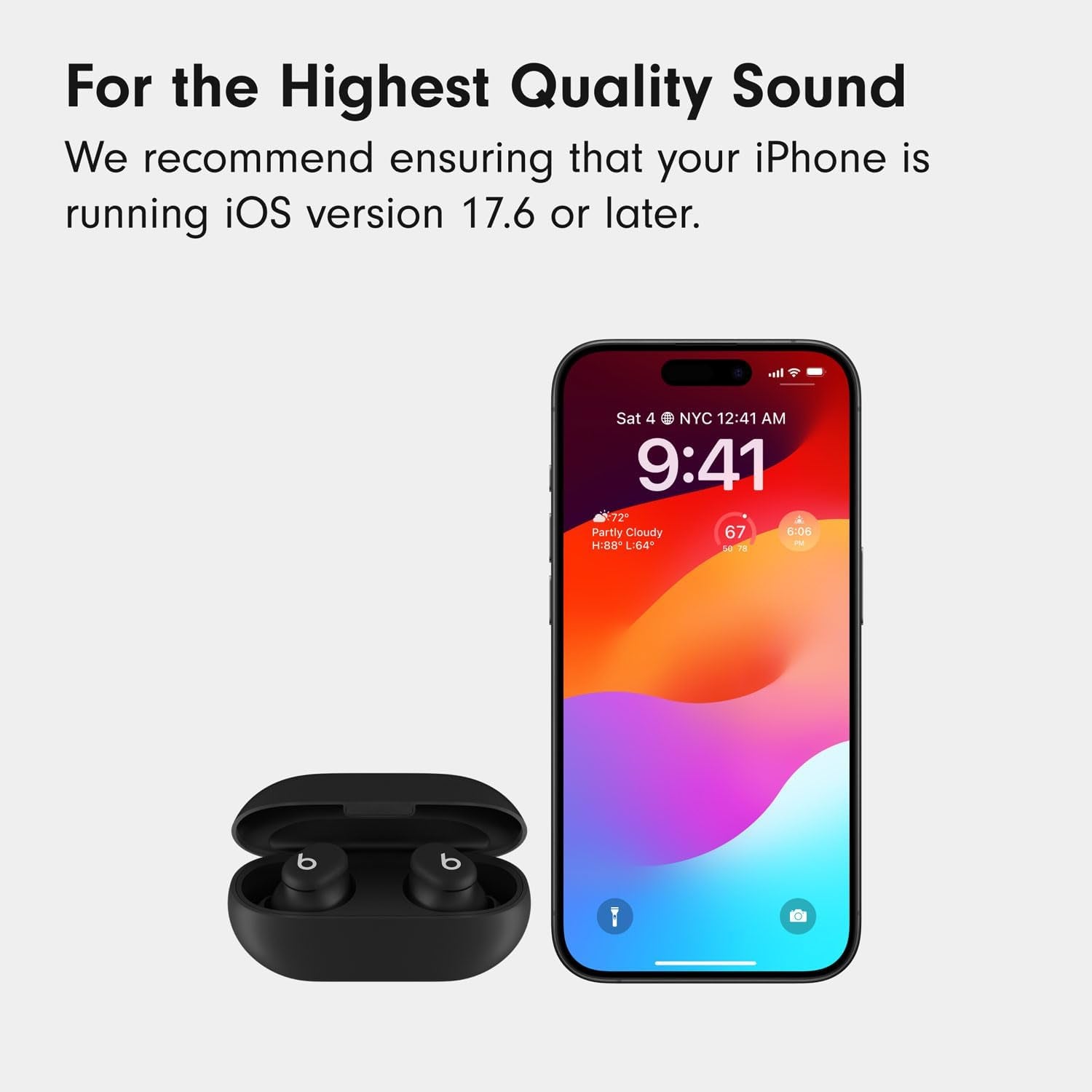 Beats Solo Buds - Wireless Bluetooth Earbuds | 18 Hours of Battery Life | Apple & Android Compatibility | Built-In Microphone - Transparent Red