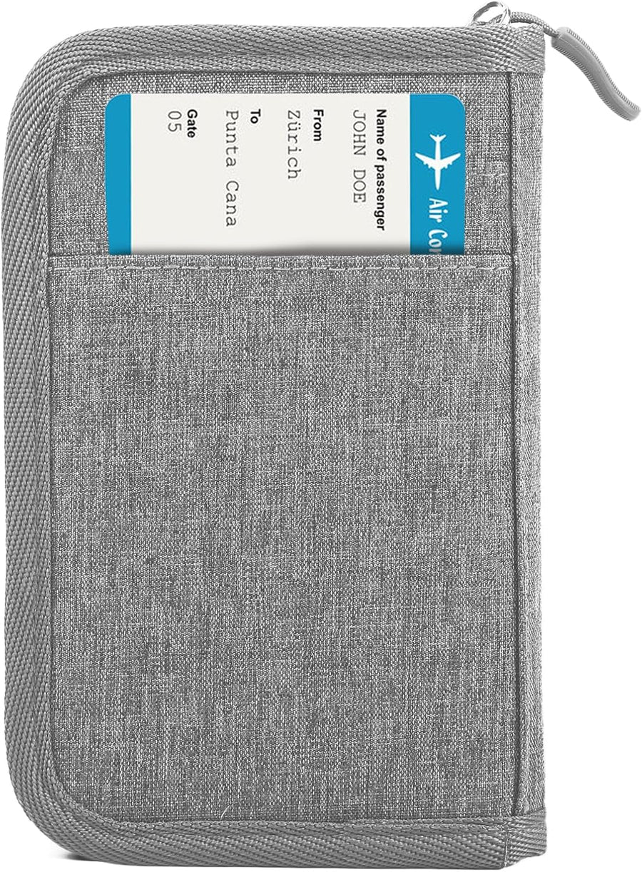 Viral Vault Leather Passport Holder — Genuine Leather, RFID Blocking & Air Tag Holder