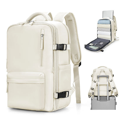 Large Backpack Women, Carry on Backpack,Hiking Backpack Waterproof Outdoor Sports Rucksack Casual Daypack School Bag Fit 14 Inch Laptop with USB Charging Port Shoes Compartment