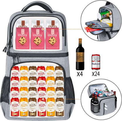 FORICH Backpack Cooler Leakproof Insulated Waterproof Backpack Cooler Bag, Lightweight Soft Beach Cooler Backpack for Men Women to Work Lunch Picnics Camping Hiking, 30 Cans