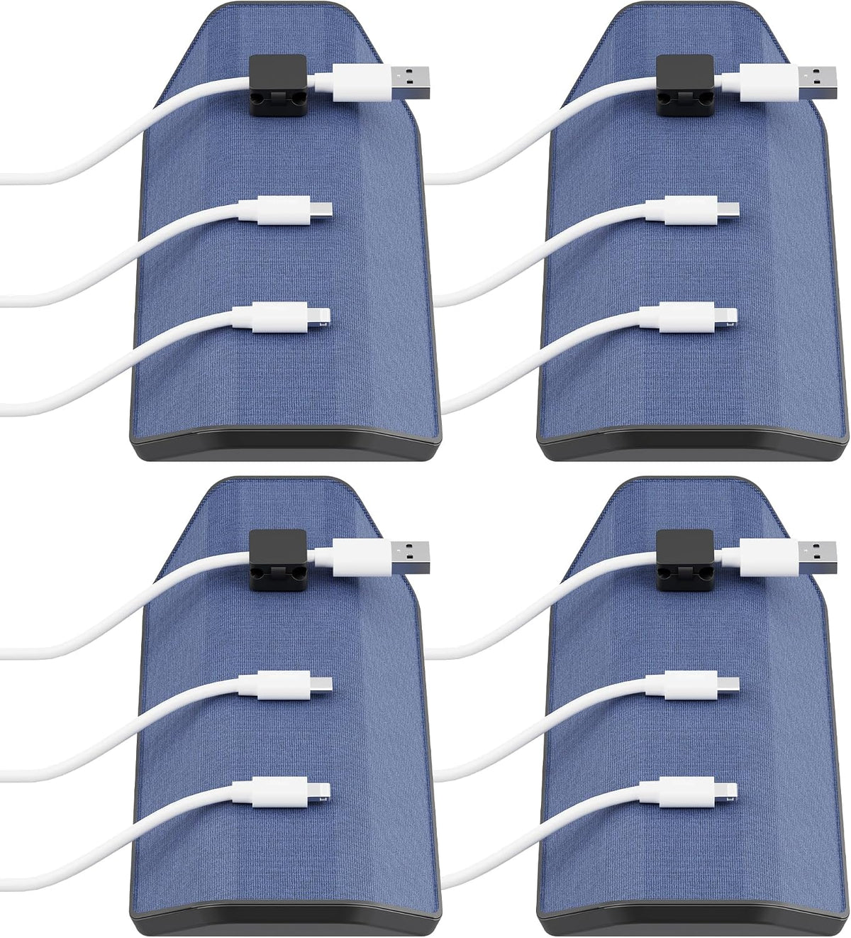 Viral Vault Magnetic Cable Holder — Weighted Base & 3 Magnetic Cable Clips