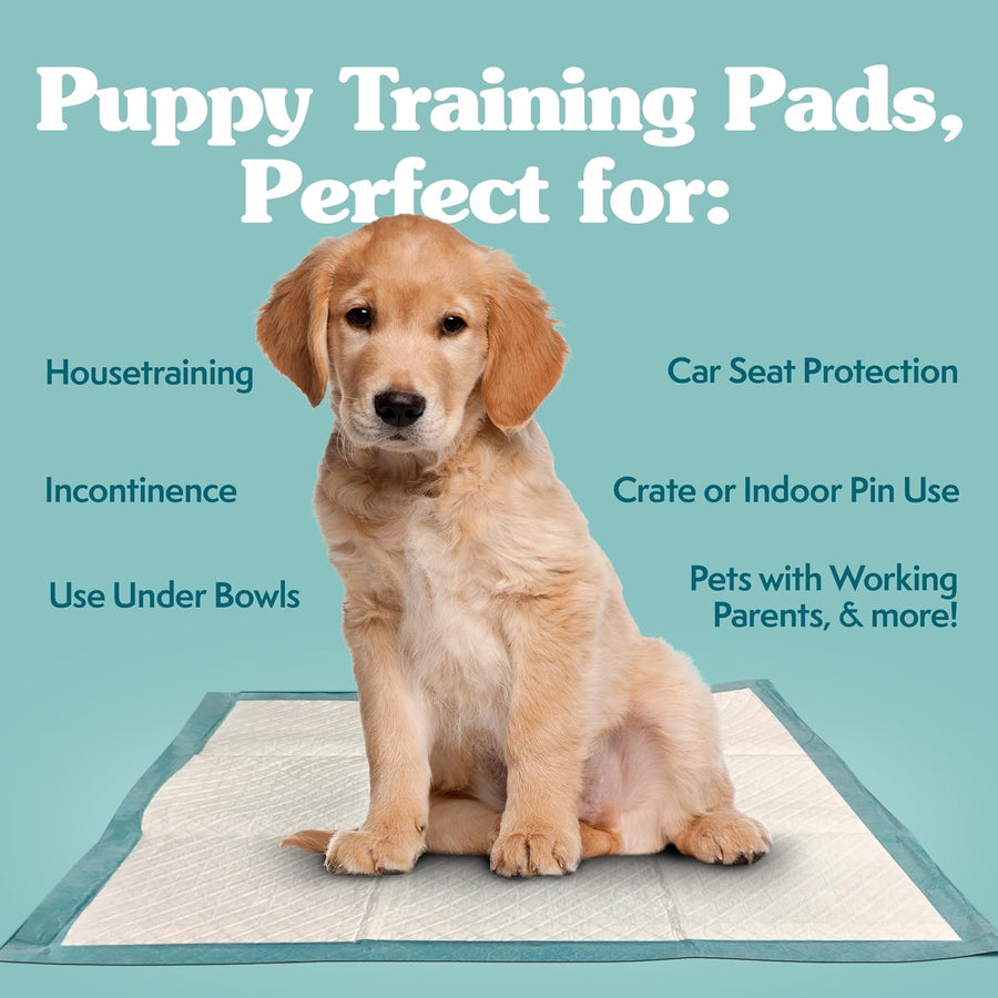 Simple Solution Puppy Pads Extra Large, Super Absorbent Pee Pads for Dogs, Doggie Potty Training, Puppy Essentials, X-Large for House Training, 28"X30", 50 Count