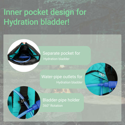 60L Travel Hiking Camping Backpack with Rain Cover, Backpack Water Resistant,Climbing Backpack for Men Women