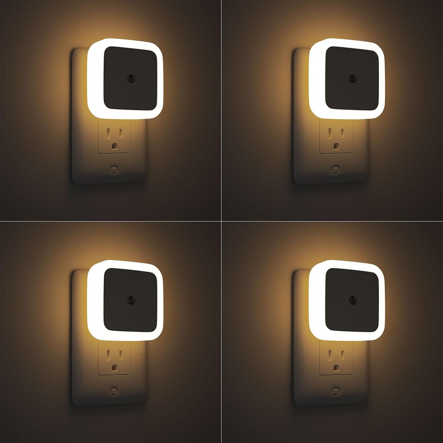 Sujeet Night Light, Night Lights Plug into Wall 4-Pack, Nightlight Plug in Night Lights, Dusk to Dawn Night Lamp Led Night Light for Bedroom, Bathroom, Hallway Warm White