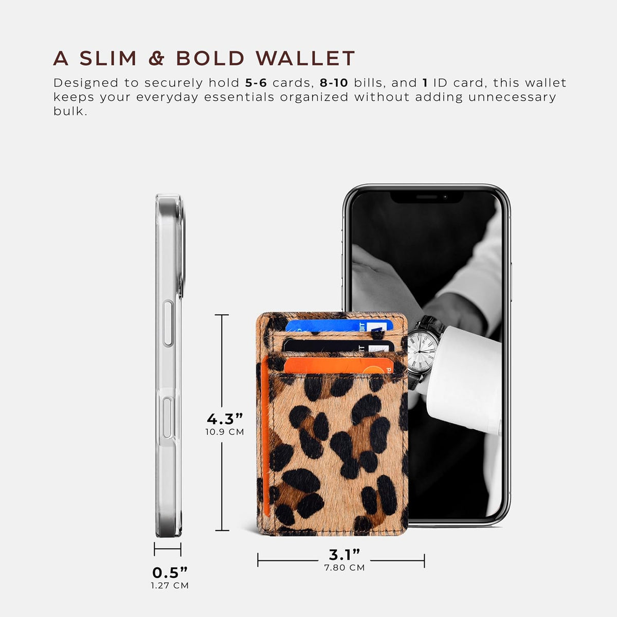 Viral Vault Slim Leather Wallet — Minimalist RFID-Blocking Front Pocket Card Holder