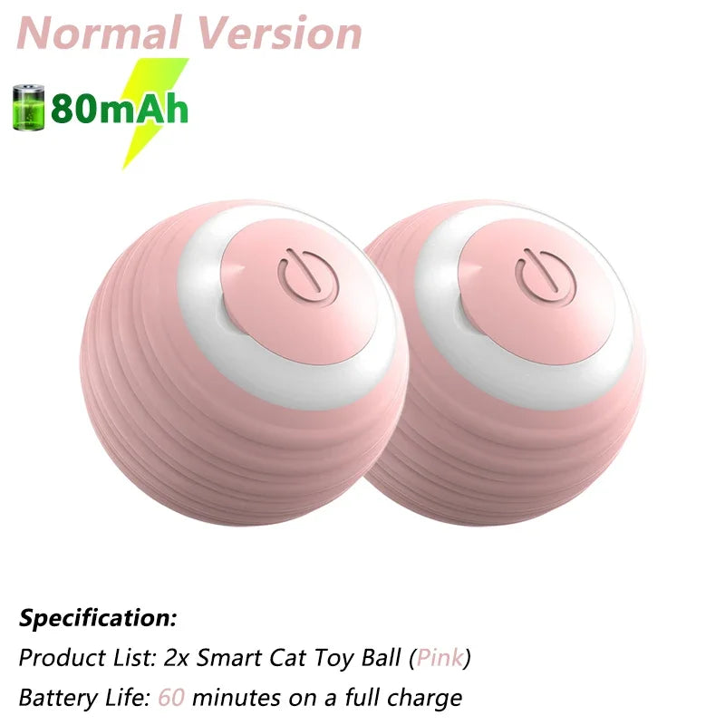Vault Pet Finds™ Smart Interactive Rolling Cat Ball Cat Interactive Ball Electric Automatic Rolling Ball Smart Toys for Cats Smart Cat Toy Rotating Ball Cat Game Accessories