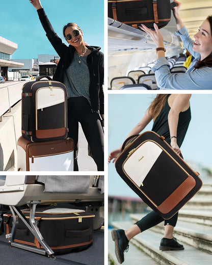 Travel Backpack for Women, 40L Carry on Backpack Flight Approved, Large Personal Item Bag Fits 17 Inch Laptop, TSA Approved Luggage with 3 Packing Cubes,Waterproof Weekender Gym Daypack