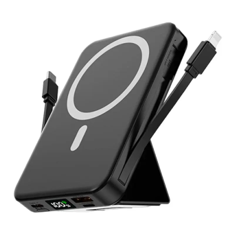 Portable Wireless Fast Charger, 10000Mah (5000-10000Mah Range) Smart Power Bank with 22.5W PD Quick Charge, USB-C Port, LED Display, Compatible with Iphone Series for Travel Use