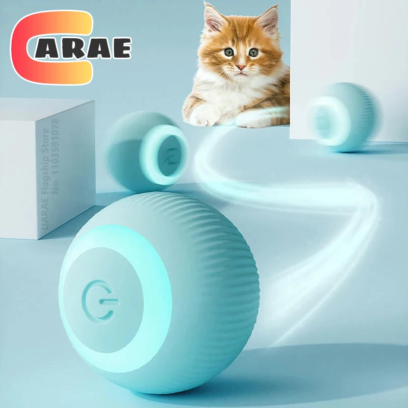 Vault Pet Finds™ Smart Interactive Rolling Cat Ball Cat Interactive Ball Electric Automatic Rolling Ball Smart Toys for Cats Smart Cat Toy Rotating Ball Cat Game Accessories