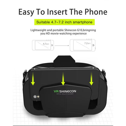 Shinecon VR Glasses 3D Headset Virtual Reality Devices Helmet Viar Lenses Goggle Smartphone Cell Phone Smart Games Mobile Viewer