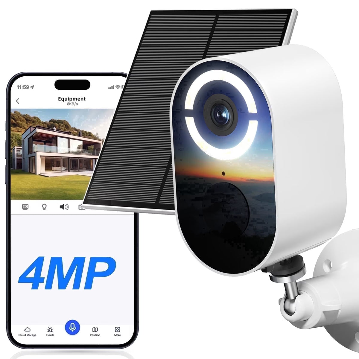 🏠 Viral Vault™ Sun Guard 2K — Solar-Powered Wireless Security Camera