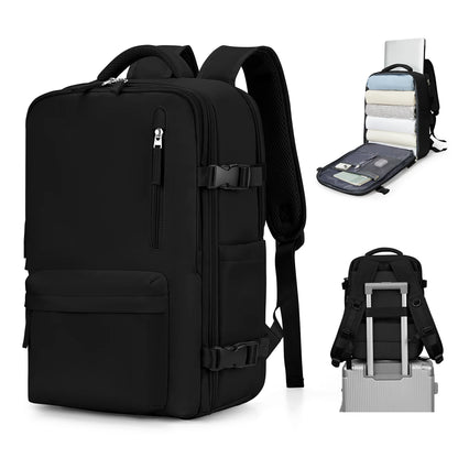 Large Backpack Women, Carry on Backpack,Hiking Backpack Waterproof Outdoor Sports Rucksack Casual Daypack School Bag Fit 14 Inch Laptop with USB Charging Port Shoes Compartment
