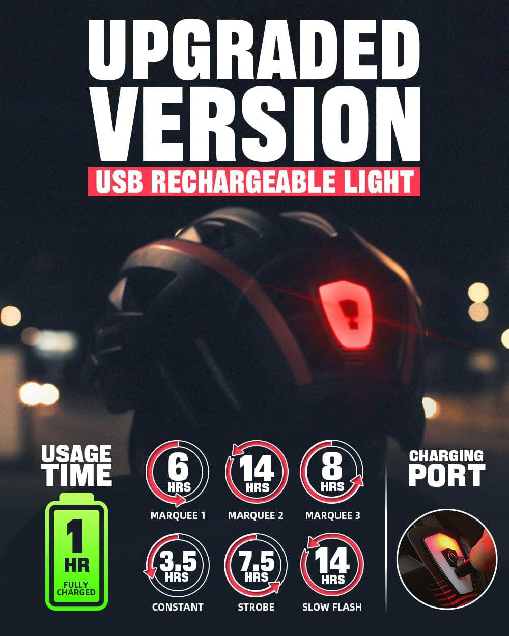 VICTGOAL Bike Helmet with USB Rechargeable Rear Light Detachable Magnetic Goggles Removable Sun Visor Mountain & Road Bicycle Helmets for Men Women Adult Cycling Helmets