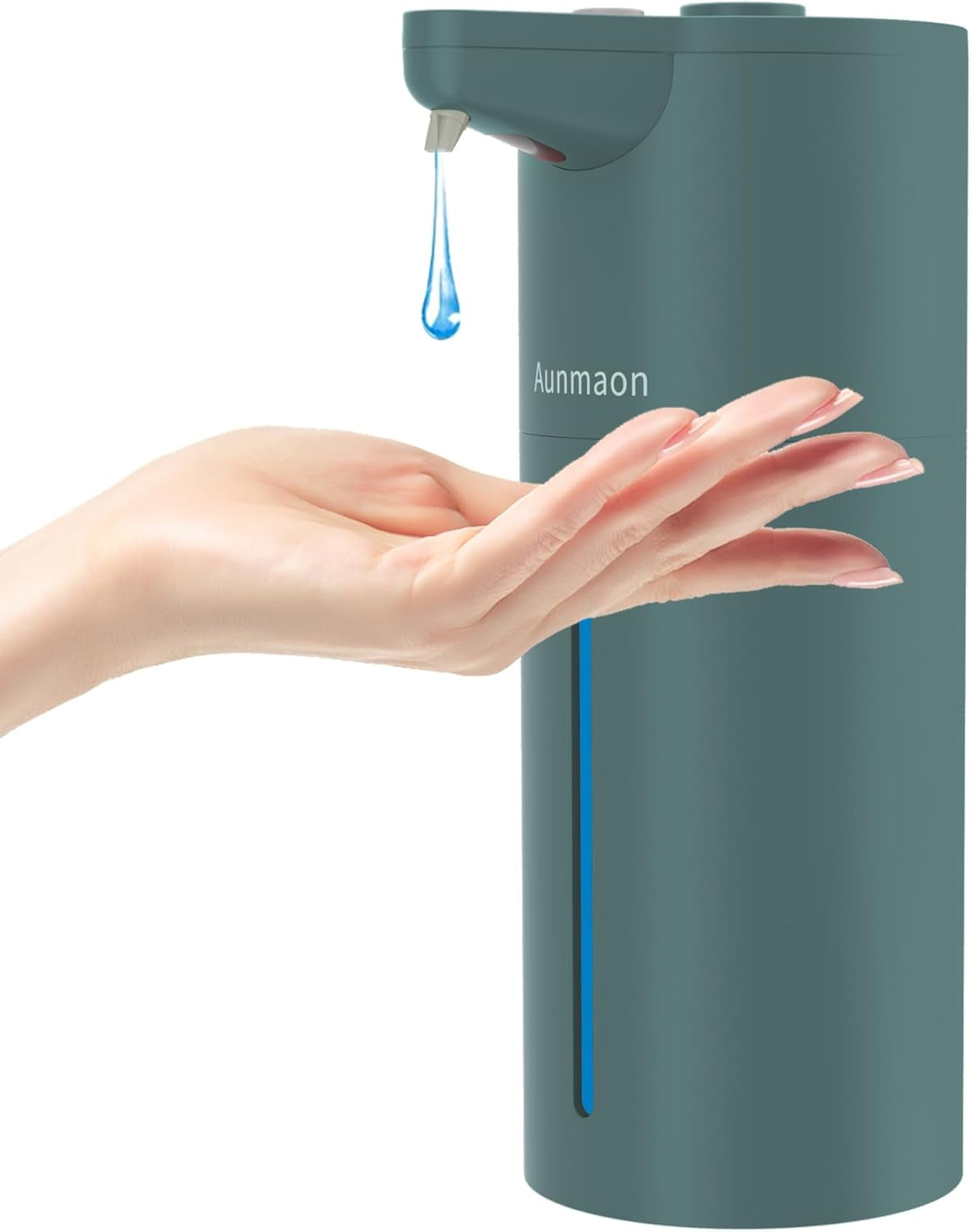 Aunmaon Automatic Soap Dispenser Touchless, Hands-Free, Multi Adjustable Volume, Long Battery Life, Compatible with Thick & Thin Dish/Hand Soap for Bathroom and Kitchen, Easy for Toddlers, Black