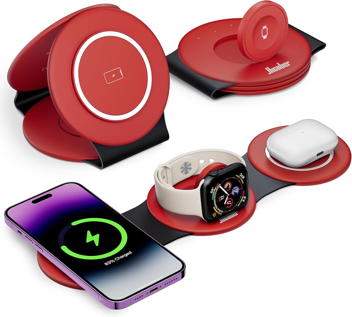 Viral Vault Wireless Charger Travel Case — Hard-Shell Organizer for Hicober 3-in-1 Charging Station