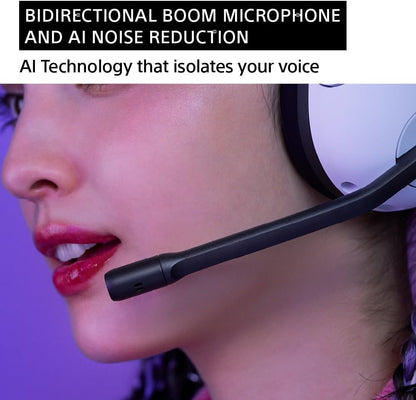 Sony INZONE H5 Wireless Gaming Headset, 360 Spatial Sound, Works with PC, PS5, 28 Hour Battery, 2.4Ghz Wireless and 3.5Mm Audio Jack, WH-G500 White