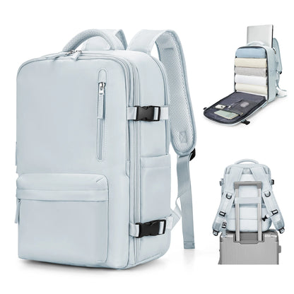 Large Backpack Women, Carry on Backpack,Hiking Backpack Waterproof Outdoor Sports Rucksack Casual Daypack School Bag Fit 14 Inch Laptop with USB Charging Port Shoes Compartment