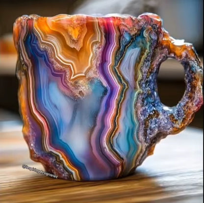Mineral Crystal Coffee Mugs Resin Gift. Mineral Crystal Coffee Mugs Tumbler
