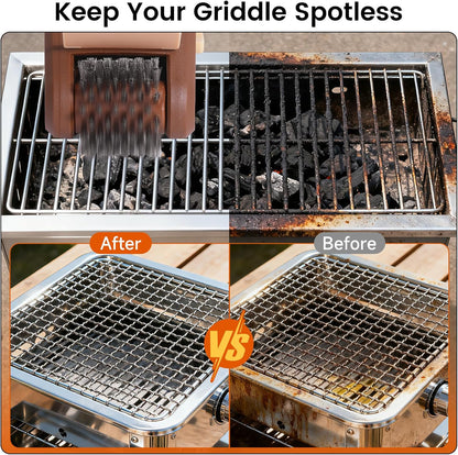 Electric Grill Brush, Cordless Rechargeable BBQ Cleaner with 700 RPM Power
