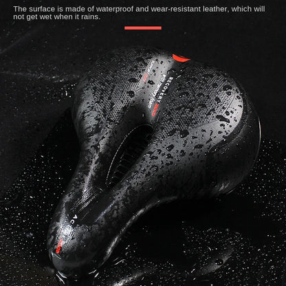 ESLNF Hollow Breathable Bicycle Saddle MTB Road Bike Saddle Shock Absorbing Comfortable Big Butt Bike Seat Bicycle Accessories