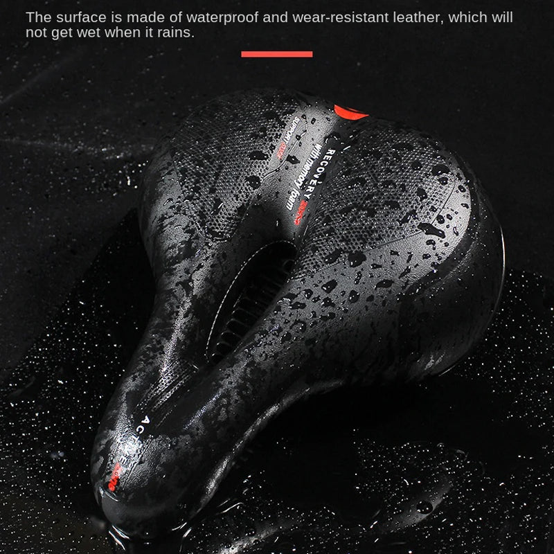 ESLNF Hollow Breathable Bicycle Saddle MTB Road Bike Saddle Shock Absorbing Comfortable Big Butt Bike Seat Bicycle Accessories